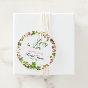 Etiquetas Para Recuerdos Afortunada en Love St. Patrick's Day Bridal Shower