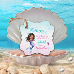 Etiquetas Para Recuerdos Afro mermaid Birthday Party - Under the Sea Splish<br><div class="desc">Add a special touch to your table with these Afro mermaid favor tags, accompanied by a cute turquoise octopus and colorful sea creatures; they are the perfect combination of magic and fantasy. Ideal for a "Let's Be Mermaids" birthday party, a tropical ocean-themed party, an Under the Sea Mermaid birthday, a...</div>