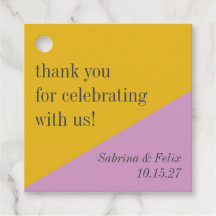 Agradecimiento a la boda personalizada morada amar