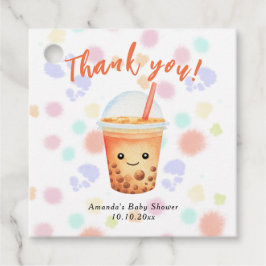 Etiquetas Para Recuerdos Agradecimiento de Baby Shower de Burbuja de Té de 