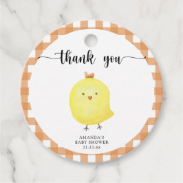 Etiquetas Para Recuerdos Agradecimiento de baby shower de pollito lindo