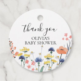 Etiquetas Para Recuerdos Agradecimiento de baby shower floral acuarela de f