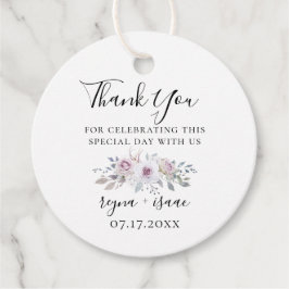 Etiquetas Para Recuerdos Agradecimiento de boda floral de jardín pastel