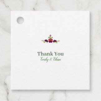 Etiquetas Para Recuerdos Agradecimiento de Boda Floral Folclórico Personali
