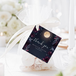 Etiquetas Para Recuerdos Agradecimiento de Boda Jardín de Luna de Medianoch