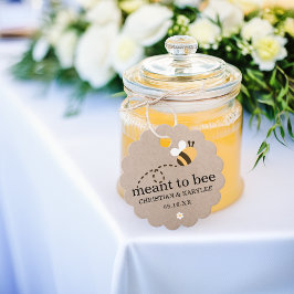 Etiquetas Para Recuerdos Agradecimiento de Boda Rústico Abeja Predestinada