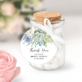 Etiquetas Para Recuerdos Agradecimiento de Despedida de Soltera con Suculen