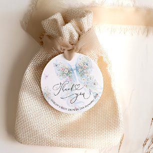 Etiquetas Para Recuerdos Agradecimiento para Baby Shower de Flor Silvestre