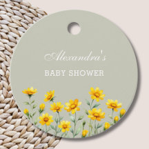 Agradecimiento para Baby Shower de Flores Silvestr