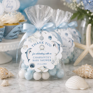 Etiquetas Para Recuerdos Agradecimiento para Baby Shower de Niño con Estilo
