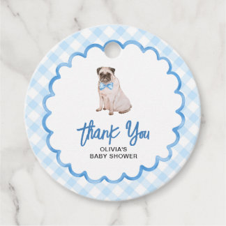 Etiquetas Para Recuerdos Agradecimiento para Baby Shower de Perro Cuadro Az