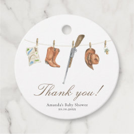 Etiquetas Para Recuerdos Agradecimiento para baby shower de Watercolor Hunt