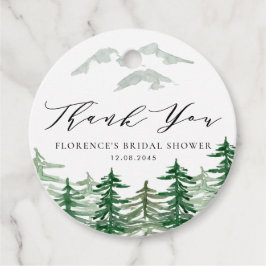 Etiquetas Para Recuerdos Agradecimiento para Bridal Shower de Acuarela del 
