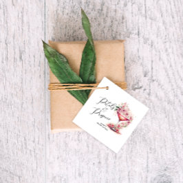 Etiquetas Para Recuerdos Agradecimiento para Desayuno de Novia Pétalos y Pr