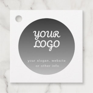 Etiquetas Para Recuerdos Agregar logotipo   Borde blanco gradiente gris osc