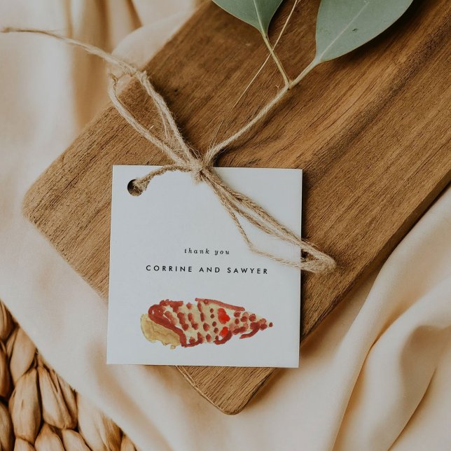 Etiquetas Para Recuerdos Aguas Náuticas (Nautical Watercolor Seashells Favor Tags)