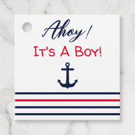 Etiquetas Para Recuerdos ¡Ahoy es un chico! Baby Shower naumático