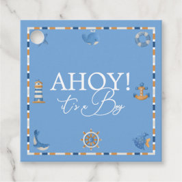 Etiquetas Para Recuerdos Ahoy Es un Niño Marinero Náutico Fiesta de Bebé