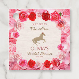 Etiquetas Para Recuerdos Al altar Rosas Rojas Fiesta de Despedida de Solter