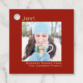 Etiquetas Para Recuerdos ¡Alegría! Navidades simples de fotos Minimalistas 