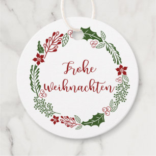 Etiquetas Para Recuerdos Alemania Alemán Feliz Navidad, Personalizado