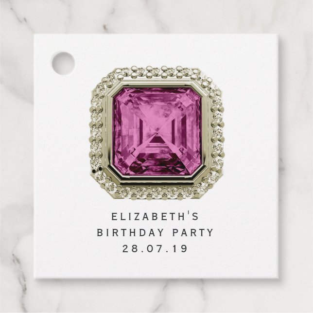 Etiquetas Para Recuerdos Alexandrite June Birthstone (Anverso)