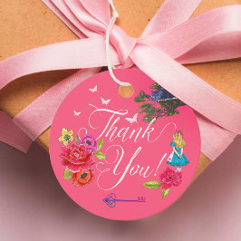 Etiquetas Para Recuerdos Alicia en el país de las maravillas: Floral