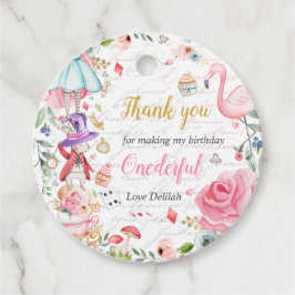 Etiquetas Para Recuerdos Alicia en el país de Onederland Fiesta de té de cu