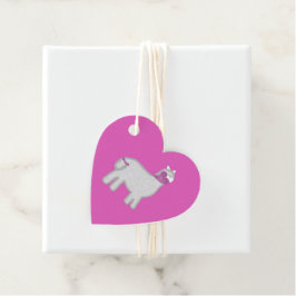 Etiquetas Para Recuerdos Alpaca corta con corazón purpurina