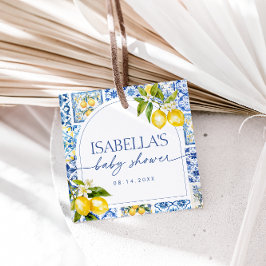 Etiquetas Para Recuerdos Amalfi Coast Lemon Mediterranean Baby Shower