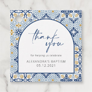 Etiquetas Para Recuerdos Amalfi Positano Mediterránea Blue Tile Gracias