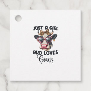 Etiquetas Para Recuerdos Amante de las vacas sólo un Chica que ama a las va