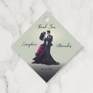 Etiquetas Para Recuerdos Amantes Góticos Románticos Elegantes Gracias
