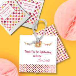 Etiquetas Para Recuerdos Amarillo rosa Gracias Cumpleaños De Verano