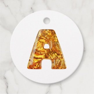 Etiquetas Para Recuerdos Amber Monograma A Ornamento - Diseño de Personaliz