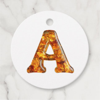 Etiquetas Para Recuerdos Amber Monograma A Ornamento - Diseño de Personaliz