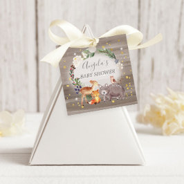 Etiquetas Para Recuerdos Amigos de Woodland Animal parkle Baby Shower