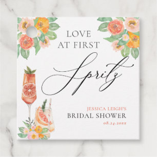 Etiquetas Para Recuerdos Amor a Primera Copa de Spritz Bright Cocktail Desp