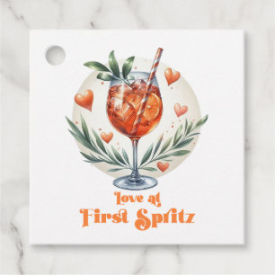 Etiquetas Para Recuerdos Amor a Primera Copa de Spritz Fiesta de Despedida 