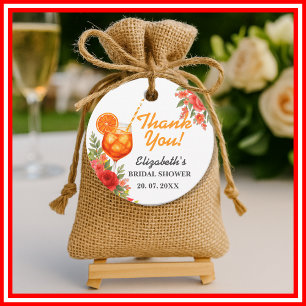 Etiquetas Para Recuerdos Amor a Primera Spritz Naranja Cítrica Despedida de