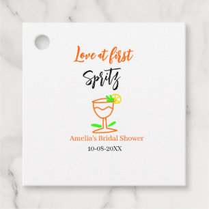 Etiquetas Para Recuerdos Amor a primera spritz naranja negro despedida de s