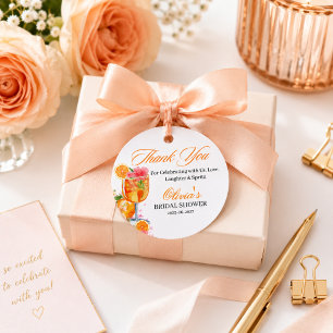 Etiquetas Para Recuerdos Amor al primer Spritz en la despedida de soltera