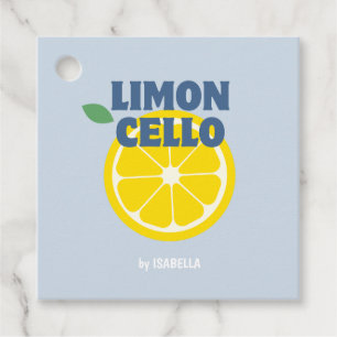 Etiquetas Para Recuerdos Amor azul moderno casero Limoncello Licor