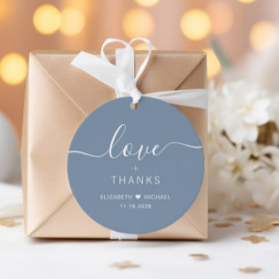 Etiquetas Para Recuerdos Amor Chic Y Gracias Boda Dusty Blue