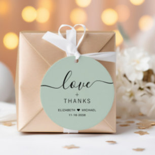 Etiquetas Para Recuerdos Amor Chic Y Gracias Bodas Verde Salvia