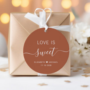 Etiquetas Para Recuerdos Amor es Dulce Boda de Terracota