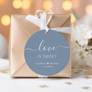Etiquetas Para Recuerdos Amor Es Dulce Boda Dusty Blue