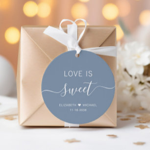 Etiquetas Para Recuerdos Amor Es Dulce Boda Dusty Blue