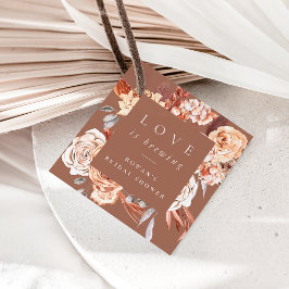 Etiquetas Para Recuerdos Amor está en Infusión Boho Floral Té de Despedida 