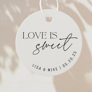Etiquetas Para Recuerdos Amor Moderno Beige es Dulce Boda